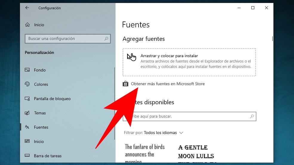 Fuentes en Windows 10: cómo instalarlas y gestionarlas