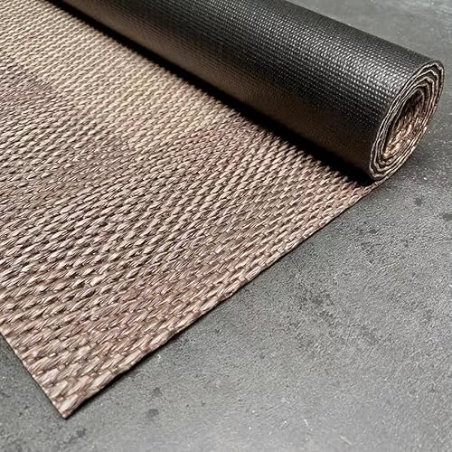 STORESDECO Alfombra vinílica de Tejido Trenzado Premium de Alta Gama. Lavable Antideslizante y extraplana. Materiales Resistentes de máxima Calidad Color Marrón Claro 60 x 90 cm
