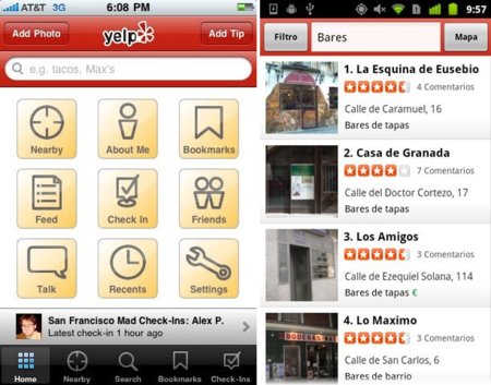 Yelp llega a España con aplicaciones móviles para iOS y Android