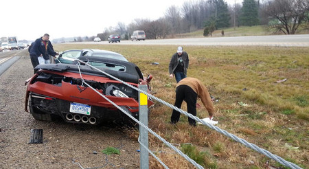 Dolorpasión, El Chevrolet Corvette Z06 rebanado por cables de acero