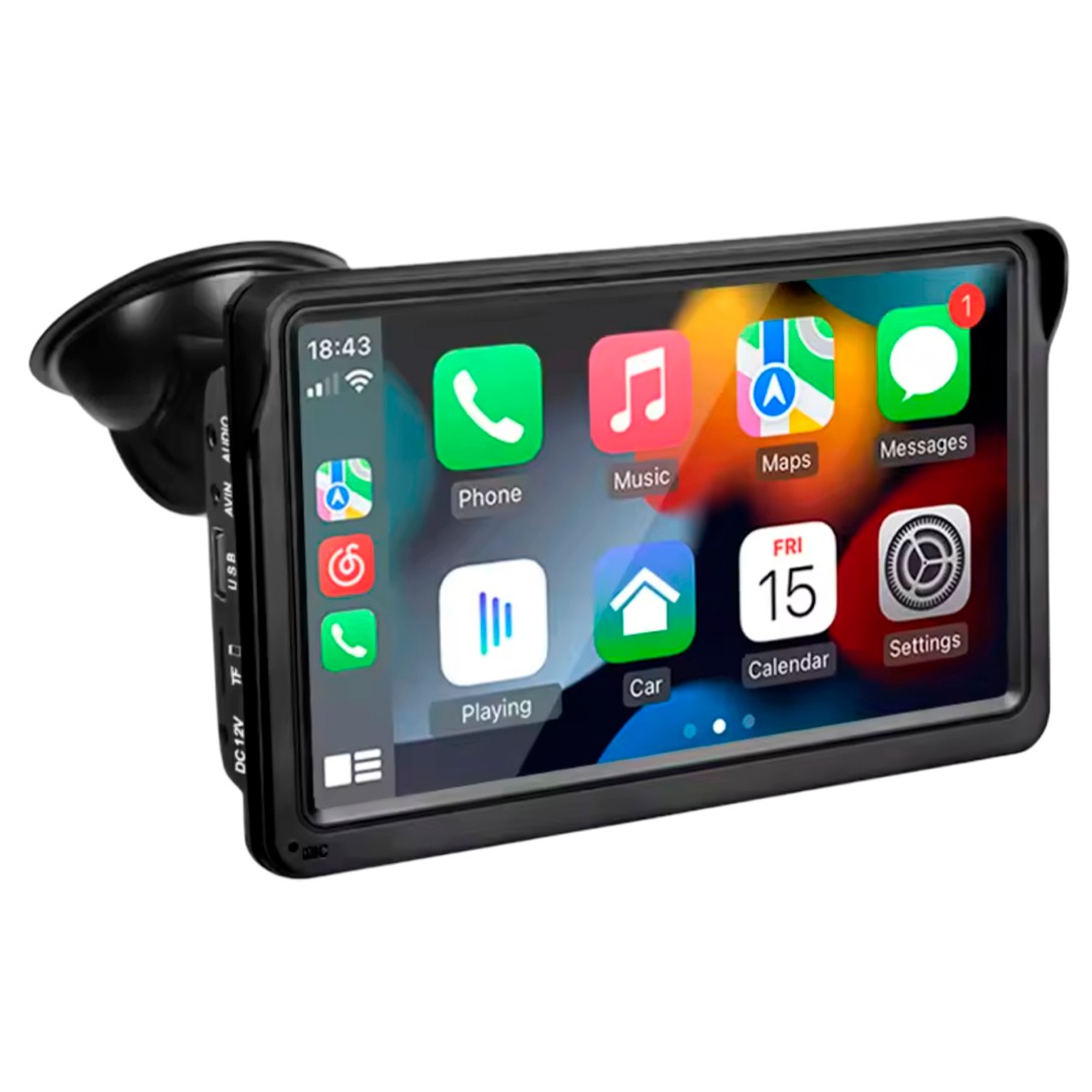 Pantalla con Apple CarPlay y Android Auto