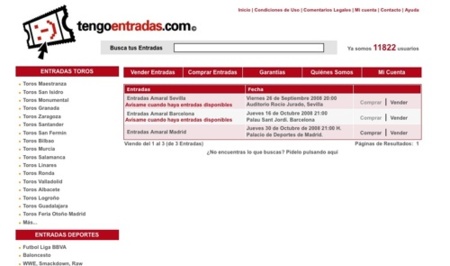 Tengoentradas.com, el clasificados de las entradas