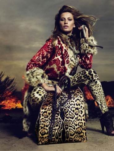 Gisele Bündchen como una leoparda pero eso sí, vestida de Cavalli