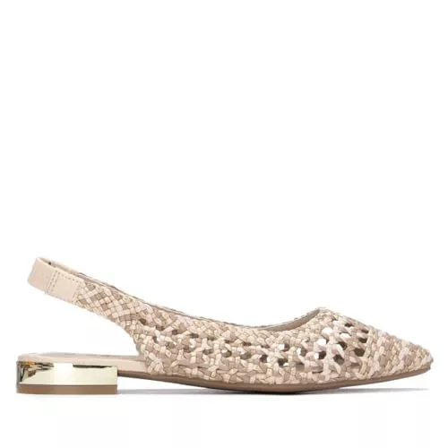 XTI - Bailarina Mujer Beige - Calzado Cómodo y Versátil - Moda Casual - Modelo 14530001 (Talla 39)
