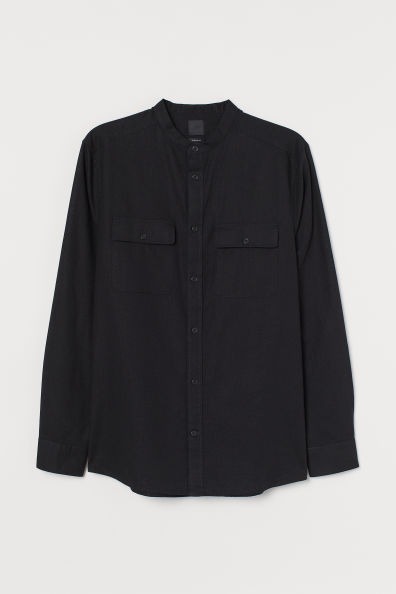 Camisa de cuello mao regular fit