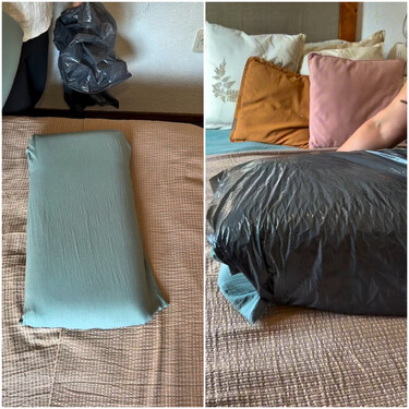 Yasmin Marchetti, experta en limpieza y decoración: "Con una bolsa de basura y un cartón de papel higiénico puedes meter al vacío tus colchas y almohadas sin que ocupen espacio en el canapé" 