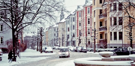 Frogner Lovenskiolds Gate Vinter Foto Anna Pavlyuc