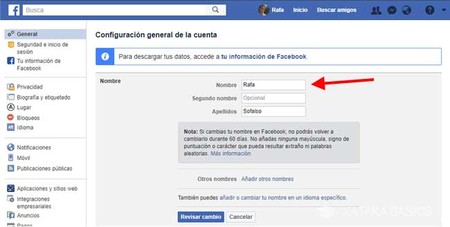 Cómo cambiar mi nombre de usuario en Facebook