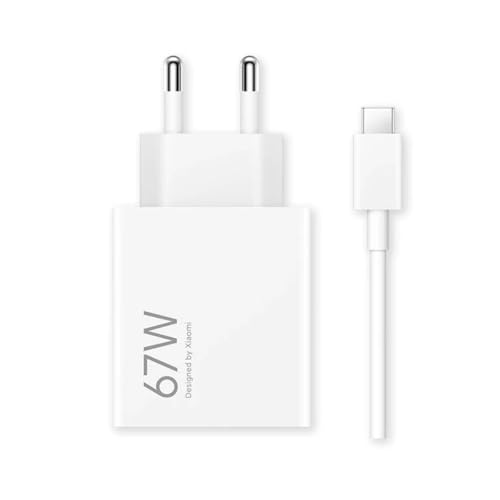 Xiaomi 67W HyperCharge Combo (Type-A) - Cargador de 67W, Puerto USB, Cable USB-C, identificación Inteligente de Dispositivos, Blanco (Versión ES)
