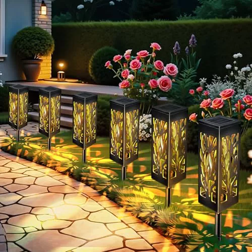 6 Piezas Luces Solares Exterior Jardín