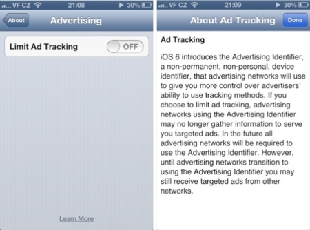 iOS 6 nos permitirá impedir que las empresas lean nuestras cookies para enviarnos publicidad personalizada
