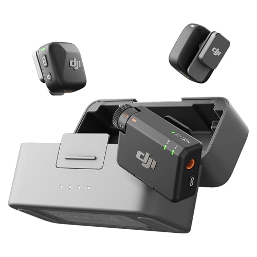 dji Mic Mini Micrófono Inalámbrico (2 TX + 1 RX + Estuche de Carga), superligero, 48 h de Uso, cancelación de Ruido, micrófono inalámbrico Profesional para cámaras/iPhone/Android, Vlogs, Streaming