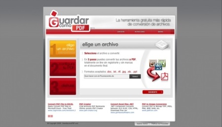 Guardarcomopdf, sencillo conversor online de archivos a PDF
