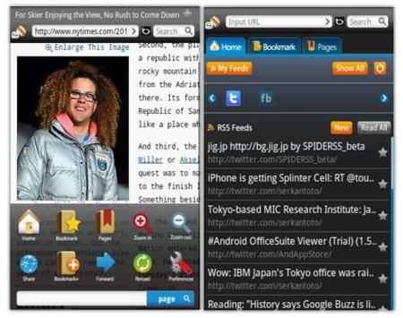 SPIDERSS, navegador web, lector RSS y agregador para redes sociales en uno
