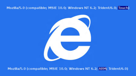 Internet Explorer 10, nuevas cadenas user agent para identificar dispositivos táctiles y arquitectura ARM
