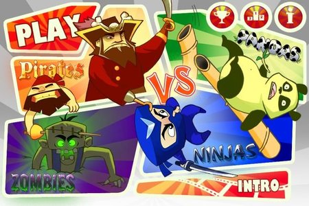 'Pirates vs. Ninjas vs. Zombies vs. Pandas'. Copiando la fórmula 'Angry Birds'