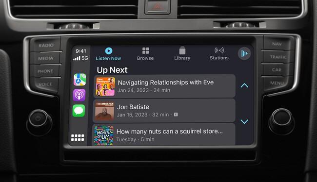 carplay podcasts ios 16.4 apple iphone