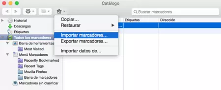 Marcadores Firefox