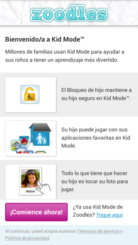 Modo niños mediante la aplicación Zoodles