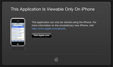 ¿Primera aplicación web de Apple para el iPhone?