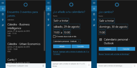 Cortana Calendario Win10