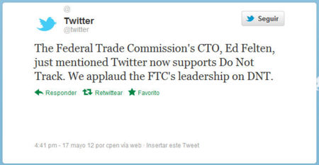 Twitter ya soporta el "Do Not Track" de Firefox