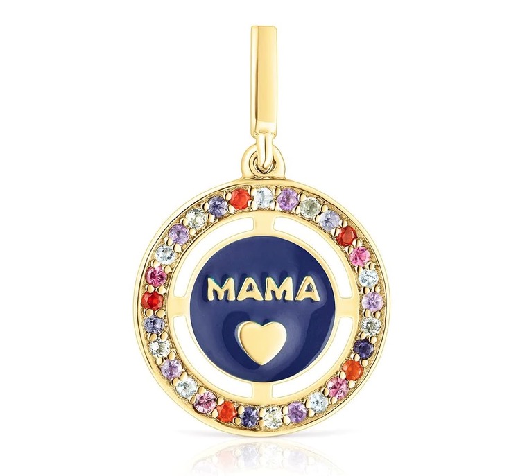 Colgante Tous Crossword Mama de plata vermeil, gemas y esmalte