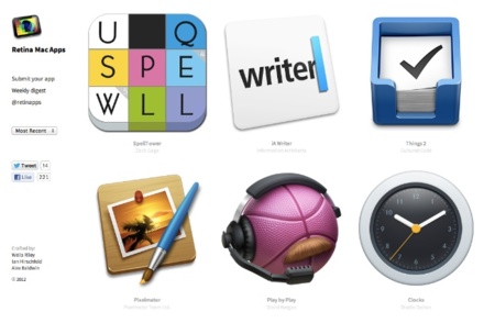 RetinaMacApps.com te enseña qué aplicaciones de OS X están preparadas para las pantallas retina