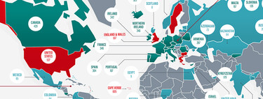 In which countries do home robberies occur more and less? This map illustrates it