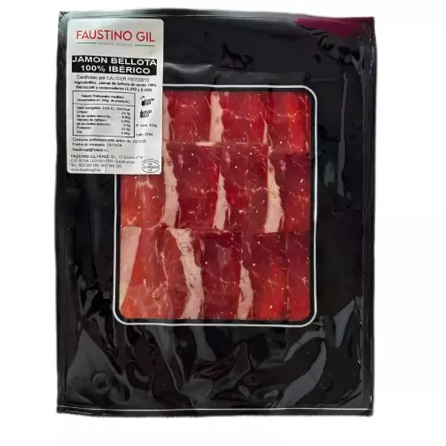 JAMON IBERICO BELLOTA 100% RAZA IBERICA - 4 sobres de 100 gramos