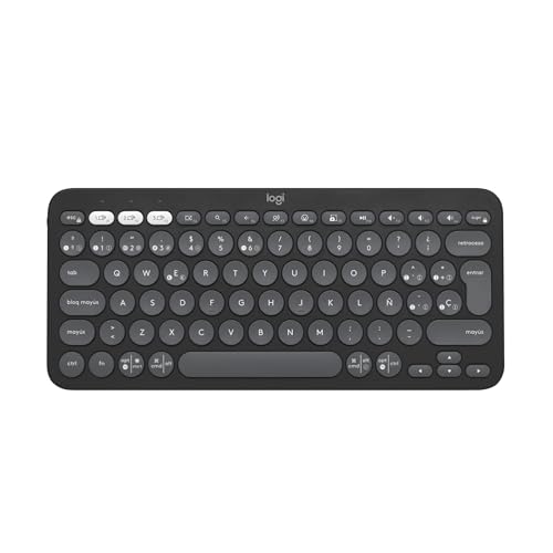 Logitech Pebble Keys 2 K380s, Teclado Bluetooth multidispositivo Windows, macOS, iPadOS, Android, ChromeOS - Grafito