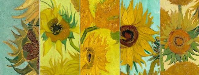 Girasoles de Van Gogh en Facebook