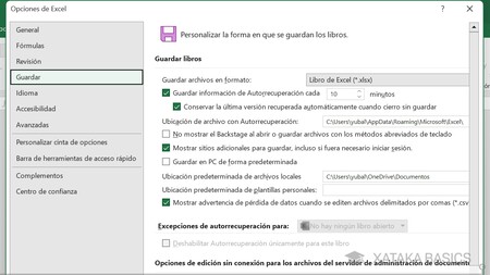 Opciones De Guardado Automatico