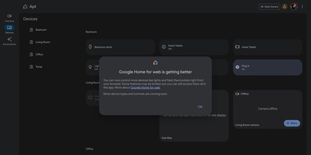 Google Home Web App Devices