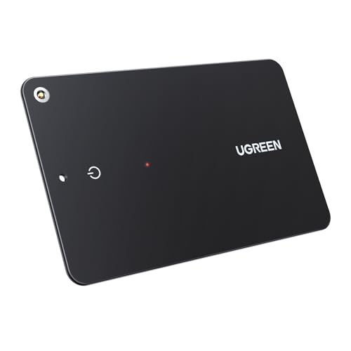 UGREEN FineTrack Slim Smart Finder Localizador Soporte iOS Bluetooth Tracker Tarjeta Seguimiento Rastreador para Pasaporte Cartera Equipaje Bolsa IP68 Impermeable