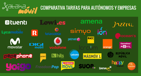 Comparativa tarifas para autónomos y pequeñas empresas con ADSL o fibra + móvil