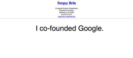 La imagen de la semana: El Currículum de Sergei Brin