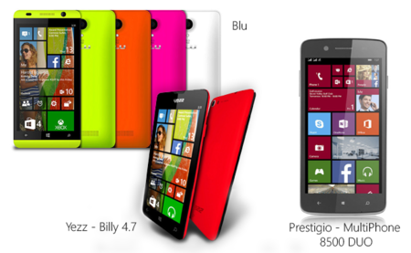 Microsoft presenta nuevos teléfonos Windows Phone de Blu, Prestigio y Yezz