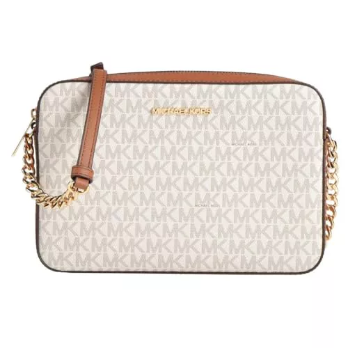 Michael Kors Jet Set bolsa de hombro para mujer, Vanilla
