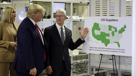 Tim Cook y Donald Trump