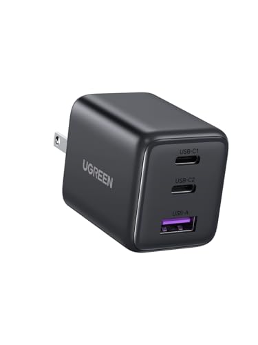 UGREEN 30W GAN Cargador Tipo USB C con 3 Puertos