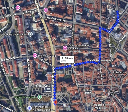 El Recorrido Por Los Estrella Michelin De Ourense C Google Maps