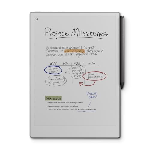 reMarkable Pack Esencial Paper Pro | Tableta de Tinta Electrónica - Pantalla a Color 11,8" + Lápiz Marker Plus con Goma Integrada