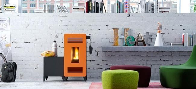 MÃa, una preciosa estufa modular de <em>pellets</em> para tu salón Chimenea Pellets decoración