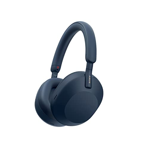Sony WH-1000XM5 Auriculares Inalámbricos con Cancelación de Activa de Ruido Nivel Premium, Audio Espacial Personalizado, hasta 30h de Batería, Auriculares de Diadema Bluetooth, Azul Medianoche