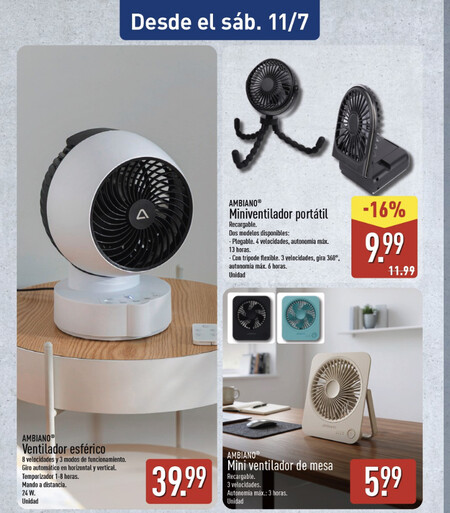 Ventiladores Aldi