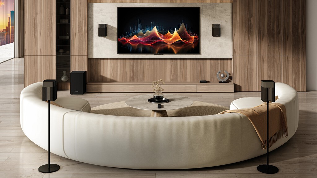 El nuevo home cinema Dolby Atmos de Hisense dice adiós a las barras de sonido: viene con cuatro altavoces y subwoofer inalámbricos 
