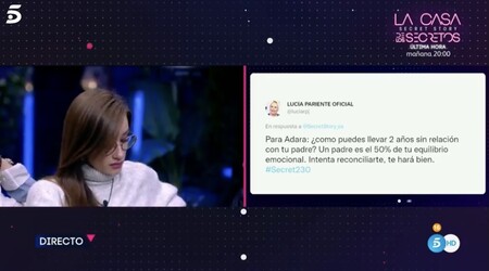 Adara Molinero rompe a llorar en Secret Story 