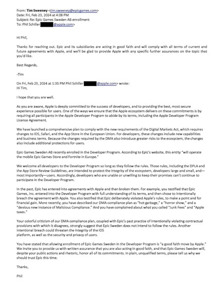 DDとフィル・シラーとの会話を明らかにする漏洩メールの1つ