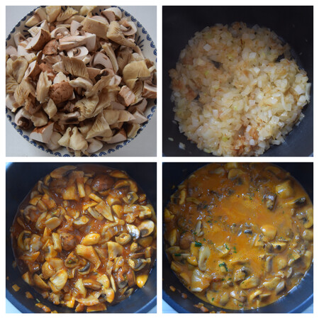 Ragú de setas paso a paso